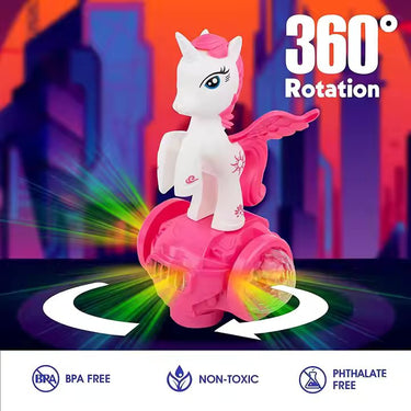 UNICORN MUSICAL DANCING HORSE WITH LIGHTS AND SOUND